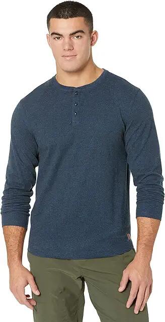 Fundamental Coast Andy Long Sleeve Henley (Dark Sea) Men's Clothing Cover