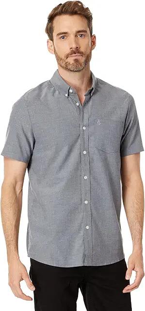 Volcom Everett Oxford Short Sleeve (Black 1) Men's Clothing Cover