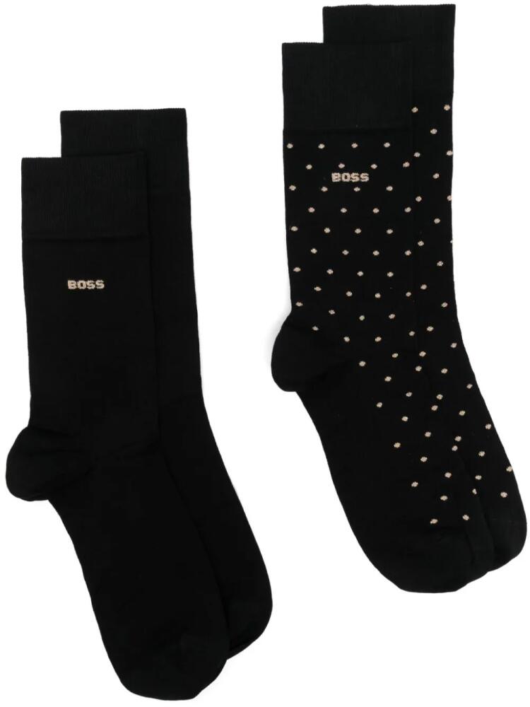 BOSS crew socks (pack of two) - Black Cover