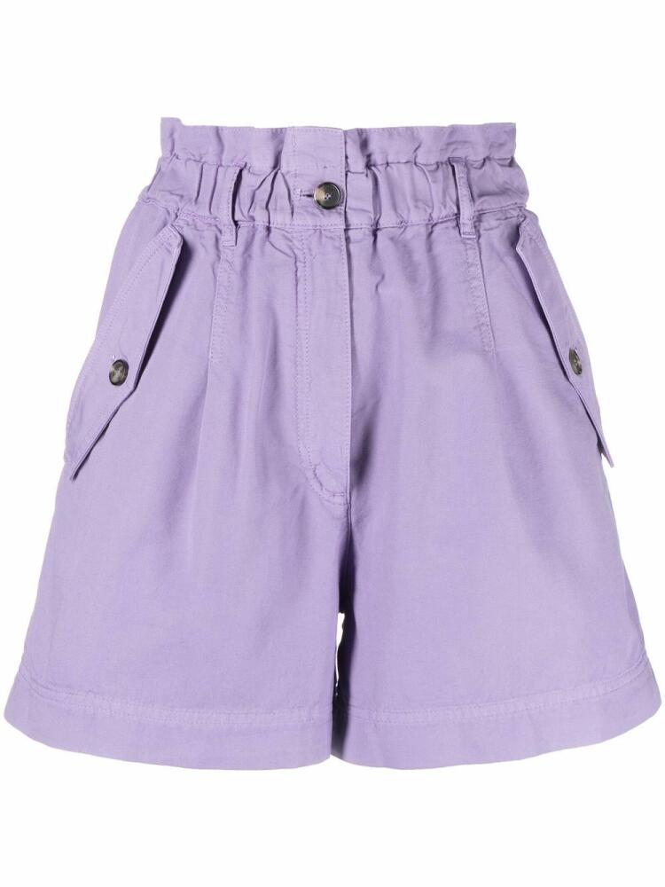 Kenzo paperbag-waist Bermuda shorts - Purple Cover