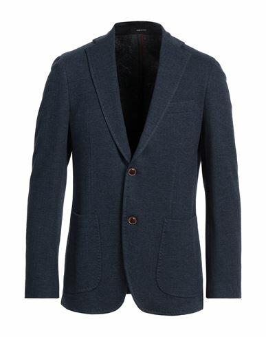 Angelo Nardelli Man Blazer Navy blue Virgin Wool, Cotton Cover