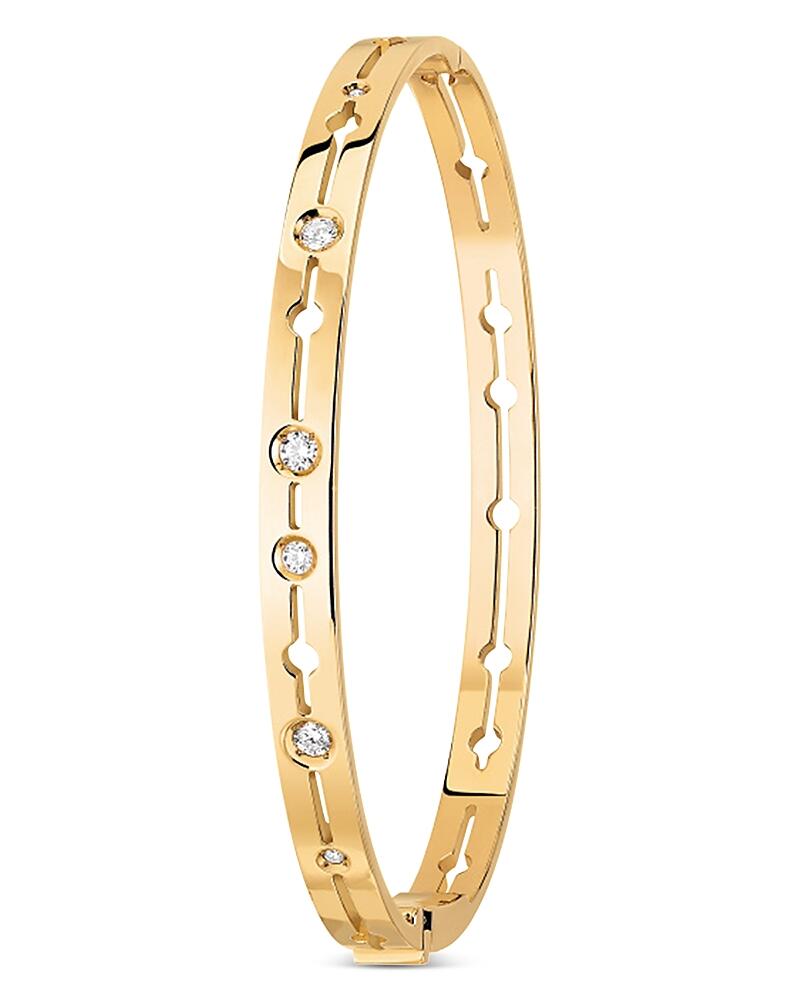 Dihn Van 18K Yellow Gold Pulse Diamond Bangle Bracelet Cover