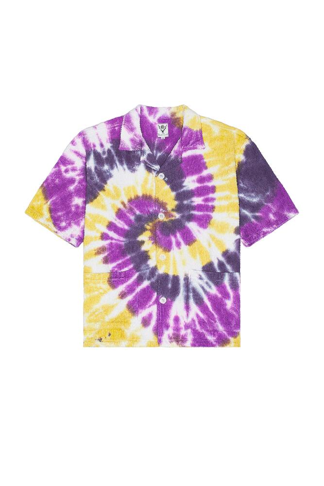 South2 West8 Cabana Shirt Cotton Pile Tie Dye in Multi Cover