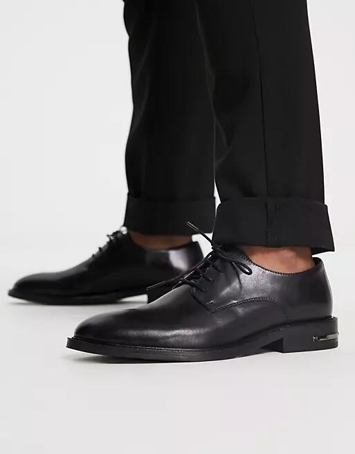 Walk London oliver lace up shoes in black leather Cover