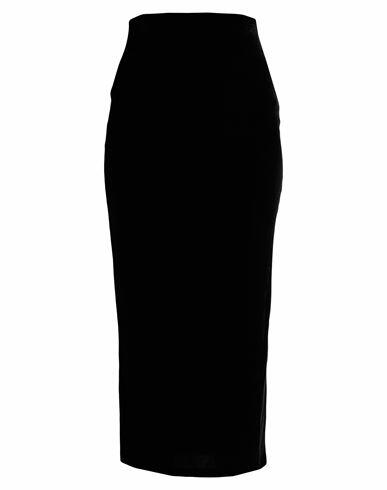 Emporio Armani Woman Maxi skirt Black Polyester, Elastane Cover