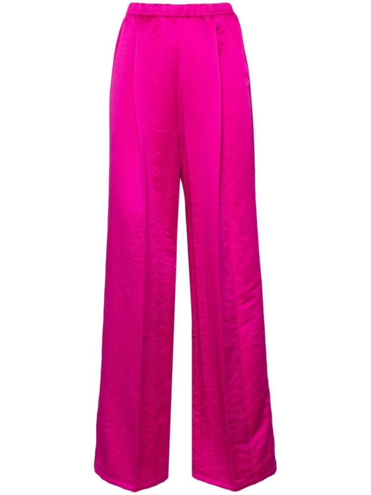 Forte Forte wide-leg satin trousers - Purple Cover