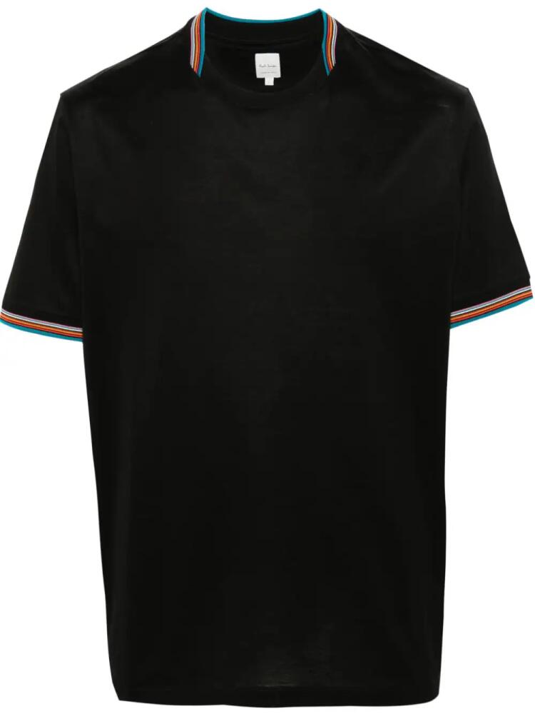 Paul Smith Artist-stripe detailed T-shirt - Black Cover