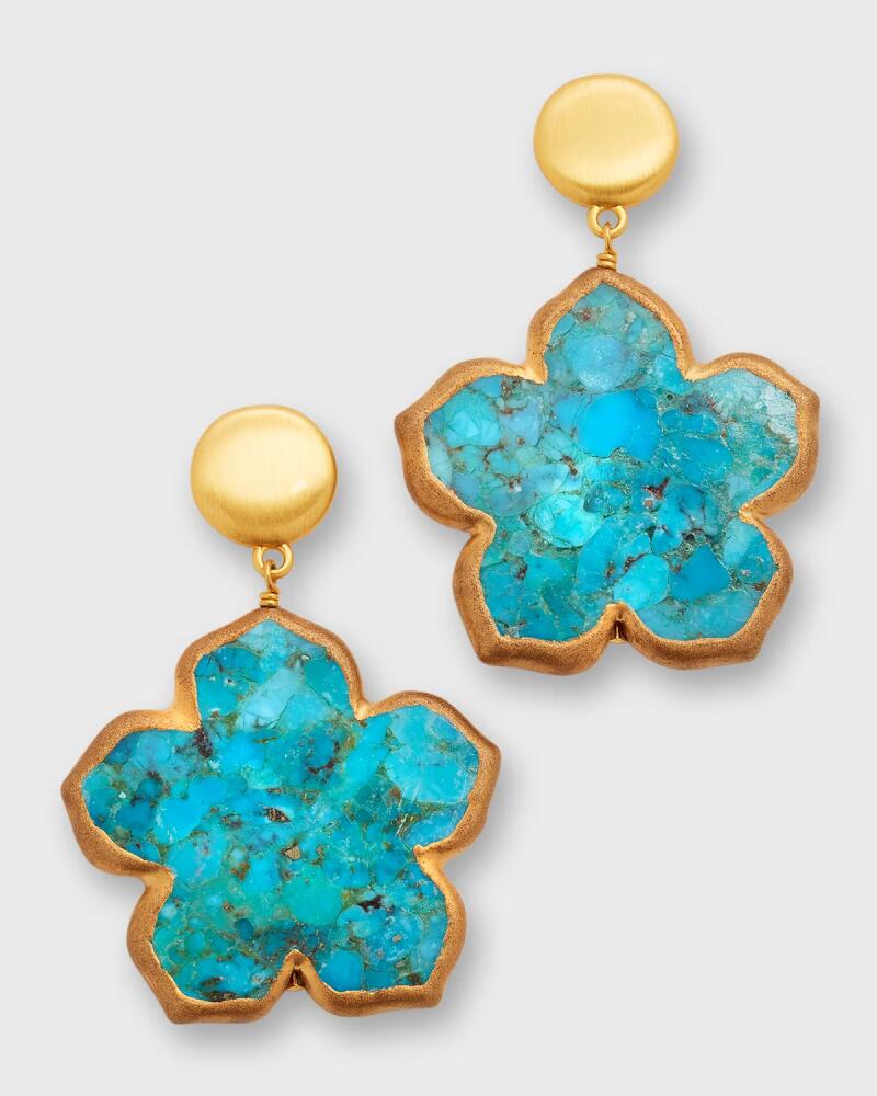 NEST Jewelry Turquoise Flower Drop Earrings Cover