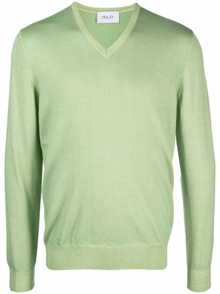 D4.0 virgin-wool crew-neck jumper - Green Cover