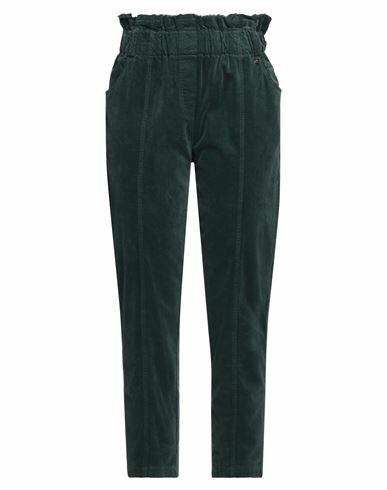 Rebel Queen Woman Pants Dark green Cotton, Elastane Cover