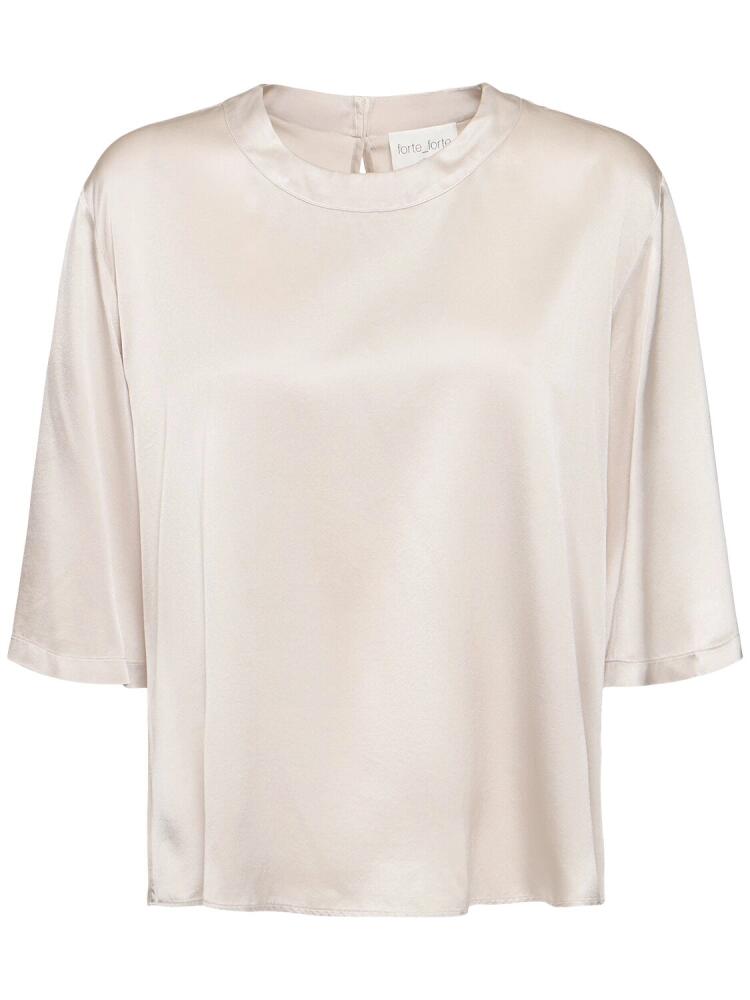 FORTE_FORTE Stretch Heavy Silk Satin T-shirt Cover