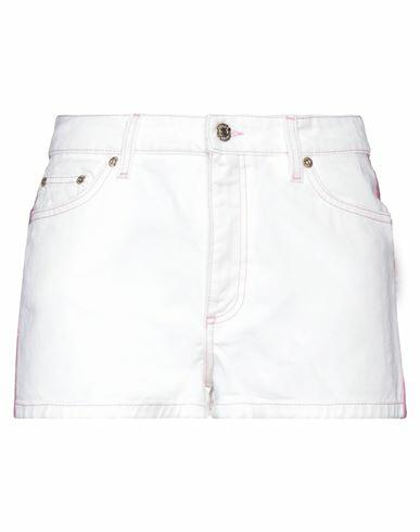 Chiara Ferragni Woman Denim shorts White Cotton Cover