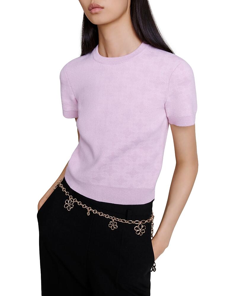 Maje Minthe Jacquard Sweater Cover