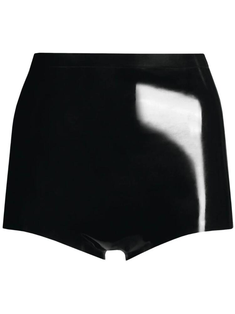 Maison Margiela four-stitch latex briefs - Black Cover