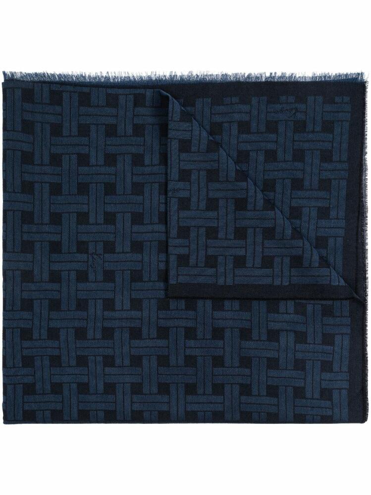 Kenzo logo-jacquard scarf - Blue Cover