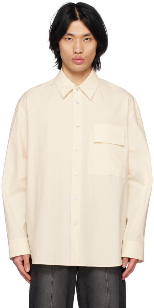 Solid Homme Beige Pocket Shirt Cover