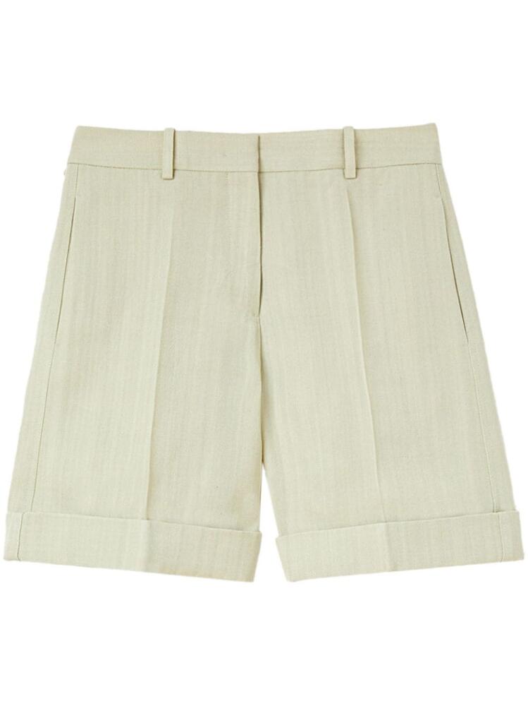 Jil Sander creased tailored shorts - Green Cover