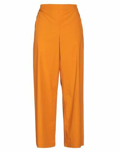 Niū Woman Pants Orange Cotton, Elastane Cover