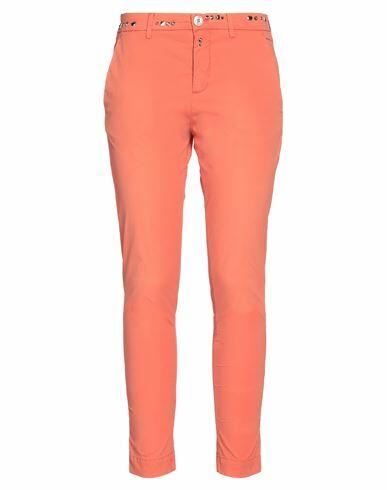 Aglini Woman Pants Salmon pink Cotton, Elastane Cover