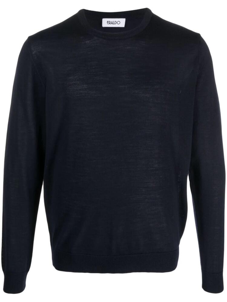 ERALDO fine-knit merino-wool jumper - Blue Cover