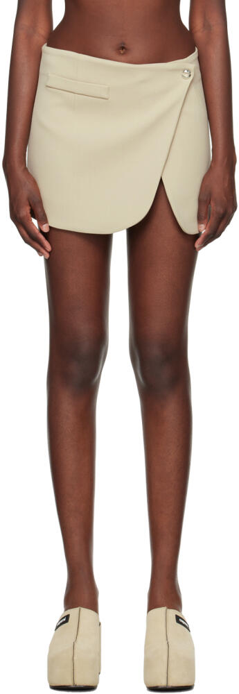 Coperni Beige Wrap Miniskirt Cover