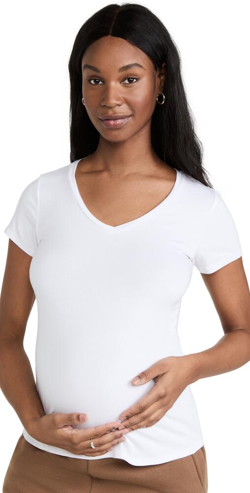 Ingrid & Isabel V Neck Shirt White Cover