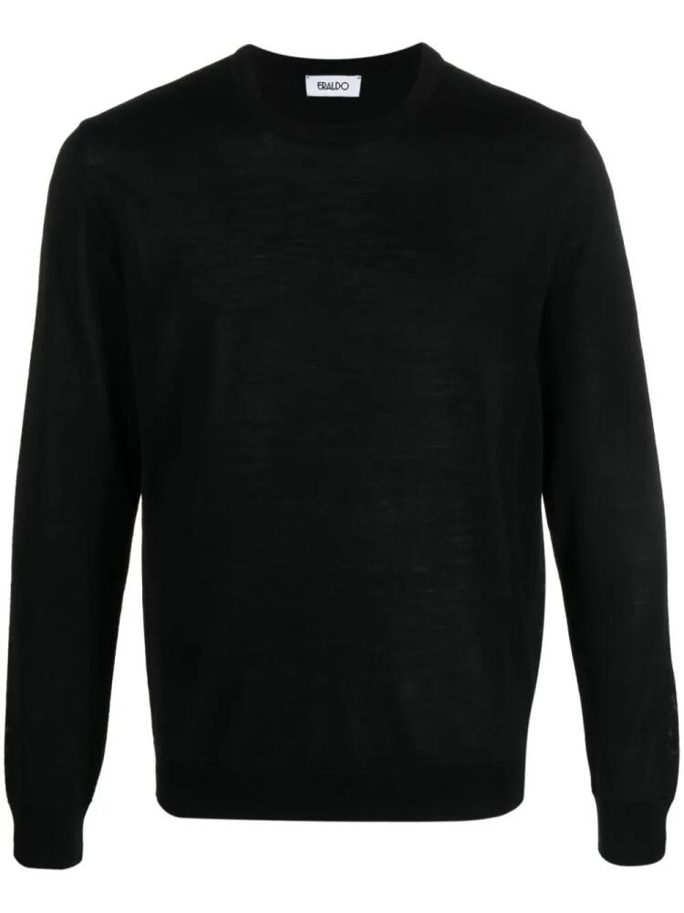 ERALDO fine-knit merino-wool jumper - Black Cover