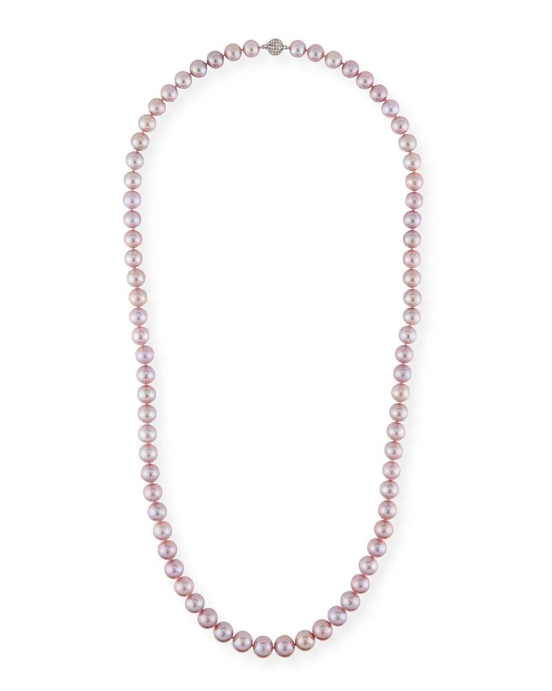 Belpearl Long Kasumiga Pearls Necklace w/ 18k White Gold, Pink Cover