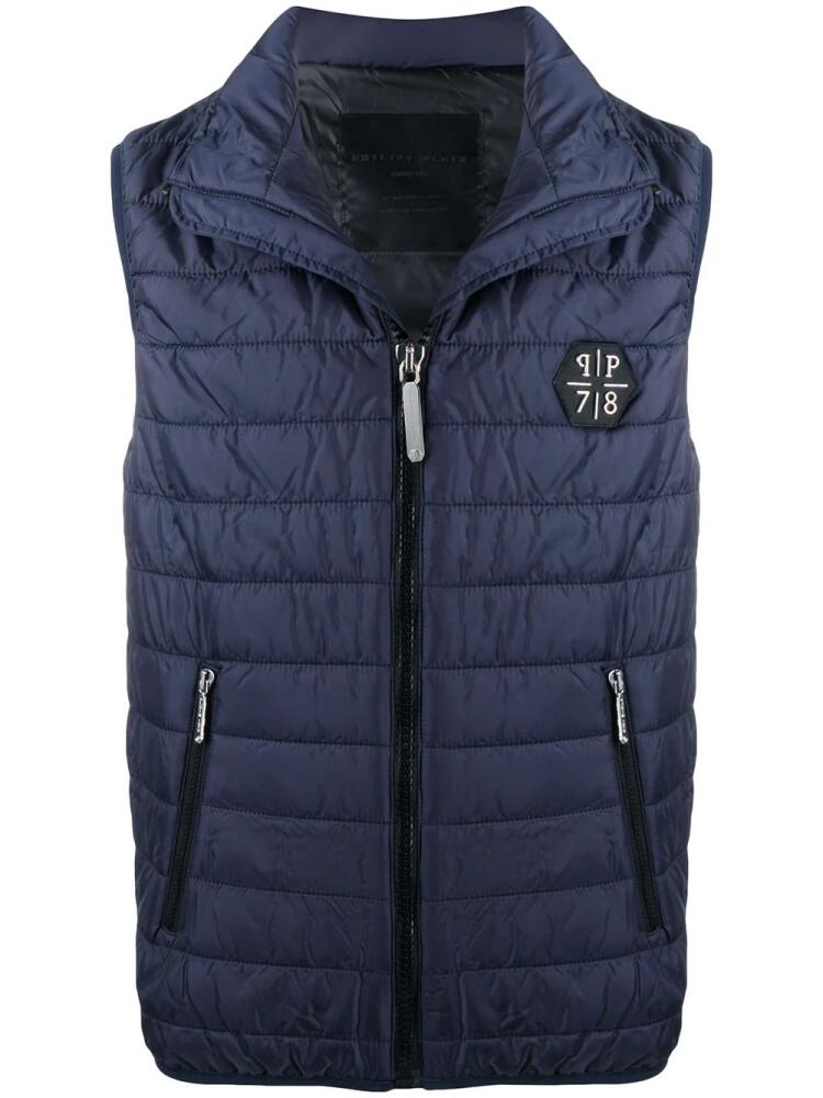 Philipp Plein puffer gilet - Blue Cover