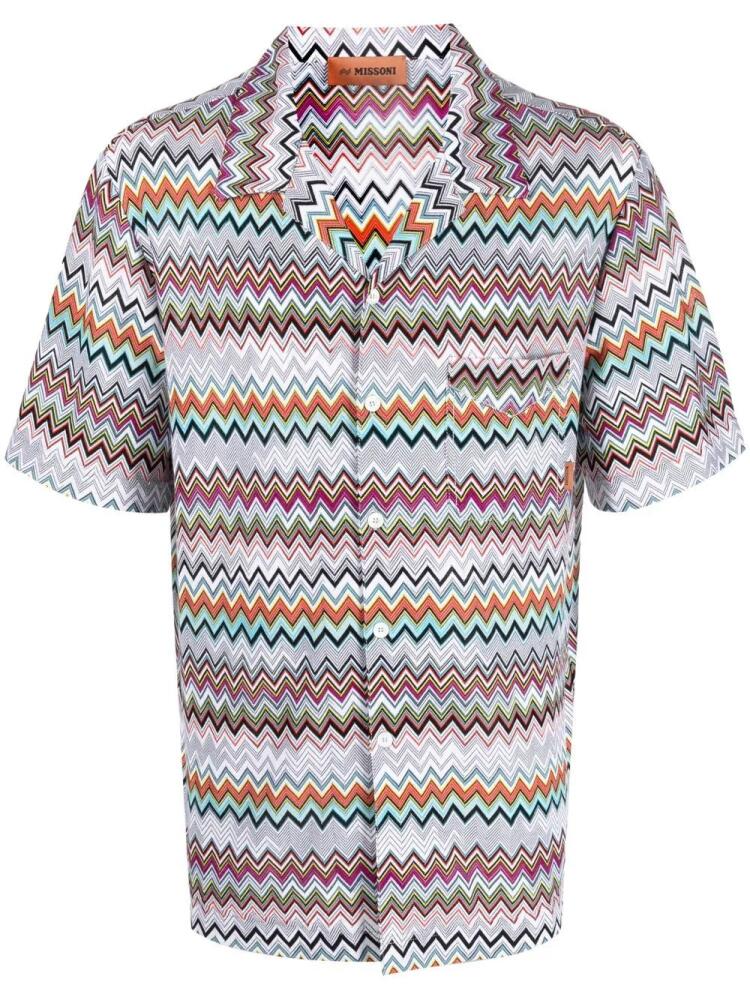 Missoni all-over zigzag-print shirt - Grey Cover