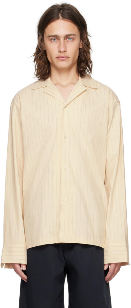 Róhe Off-White Pinstripe Shirt Cover