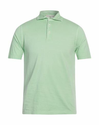 Filippo De Laurentiis Man Polo shirt Light green Cotton Cover