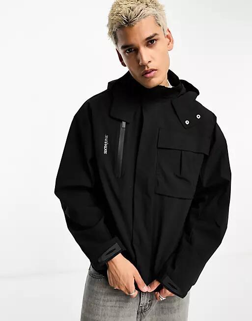 Sixth June nylon tech jacket in black Cover