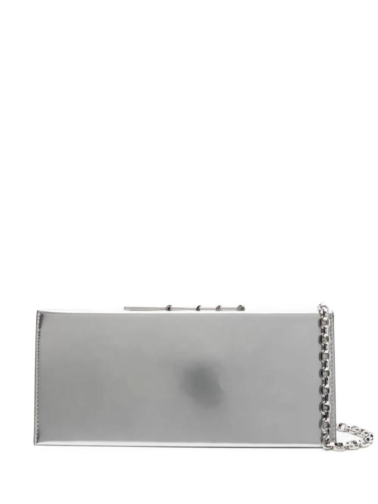 Lanvin Sequence metallic leather clutch bag - Silver Cover