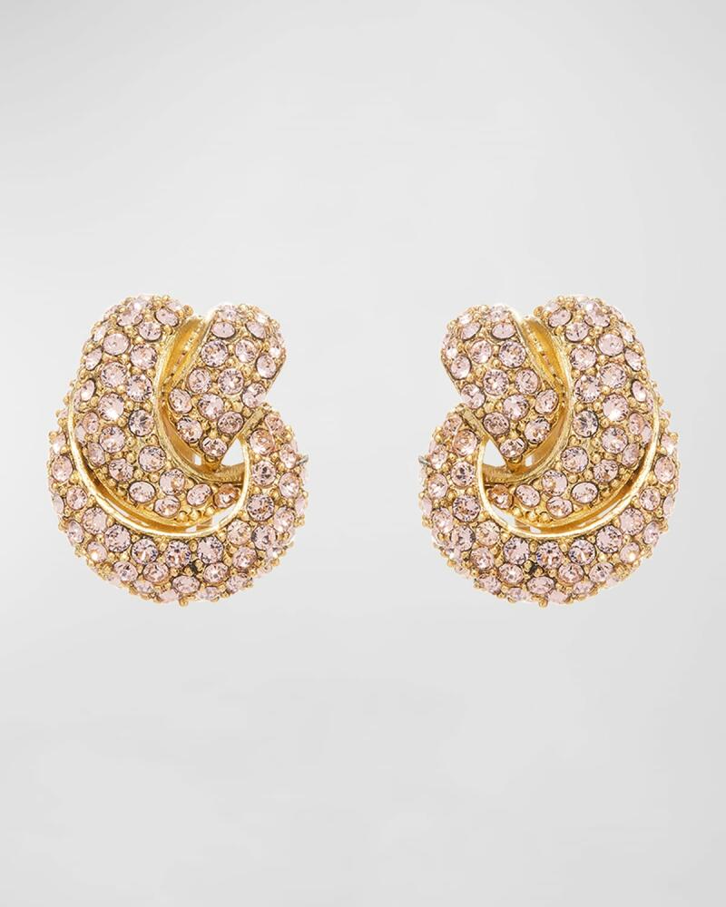 Oscar de la Renta Crystal Knot Clip-On Earrings Cover