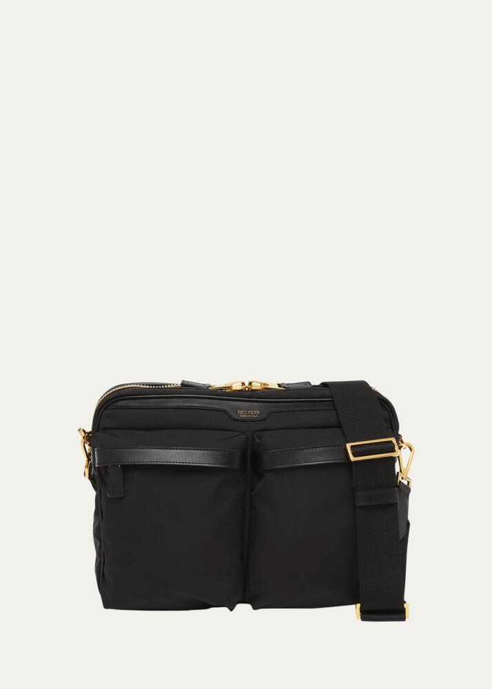 TOM FORD Men's Recycled Nylon Utility Messenger Bag Cover