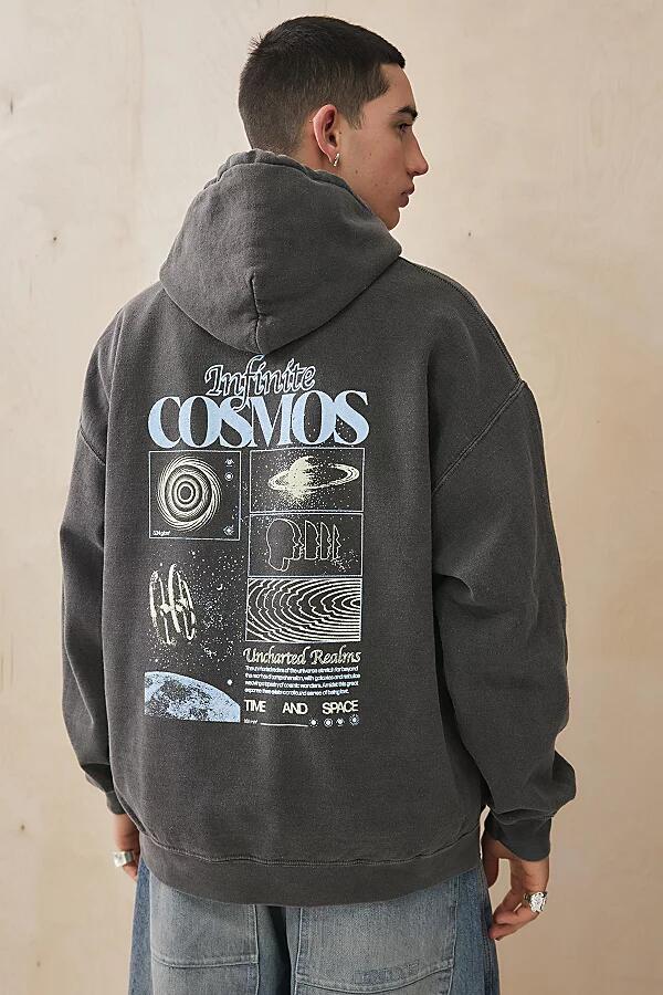 Urban Outfitters UO Washed Black Cosmos Hoodie Sweatshirt in Black Cover