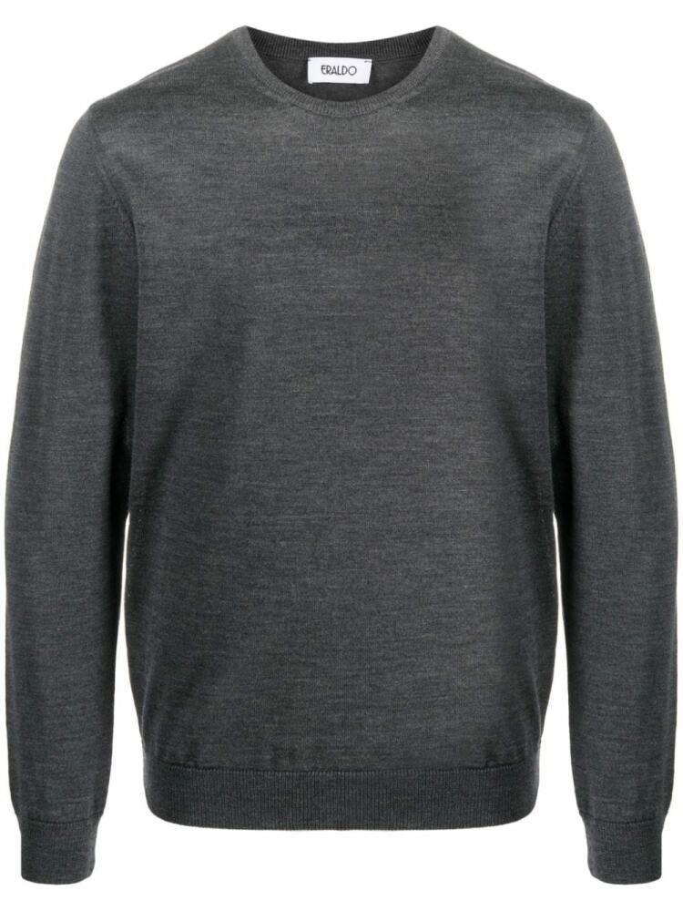 ERALDO fine-knit merino-wool jumper - Grey Cover