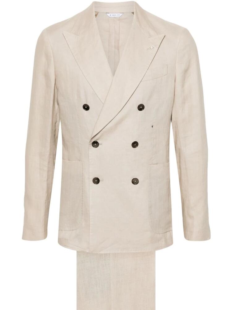 Manuel Ritz double-breasted suit - Neutrals Cover