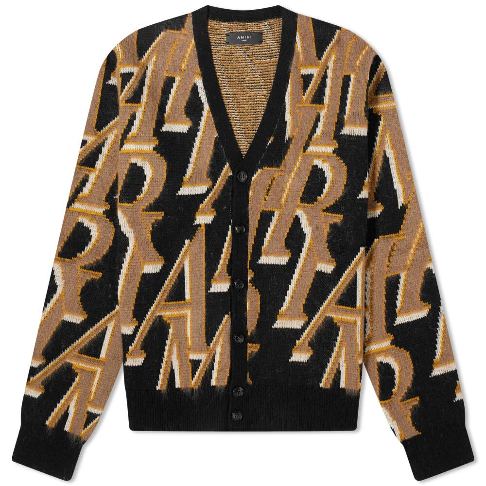 AMIRI Men's Repeat Logo Cardigan in Black Cover