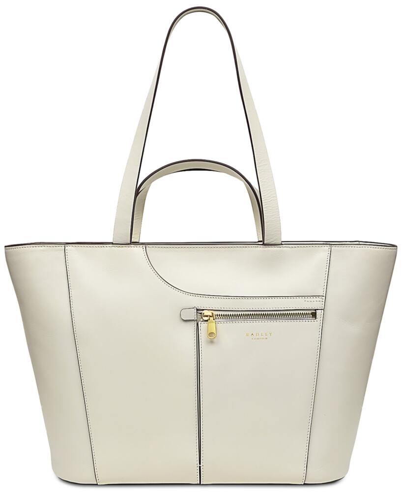 Radley London Pockets Icon Zip-Top Medium Leather Tote - Chalk Cover