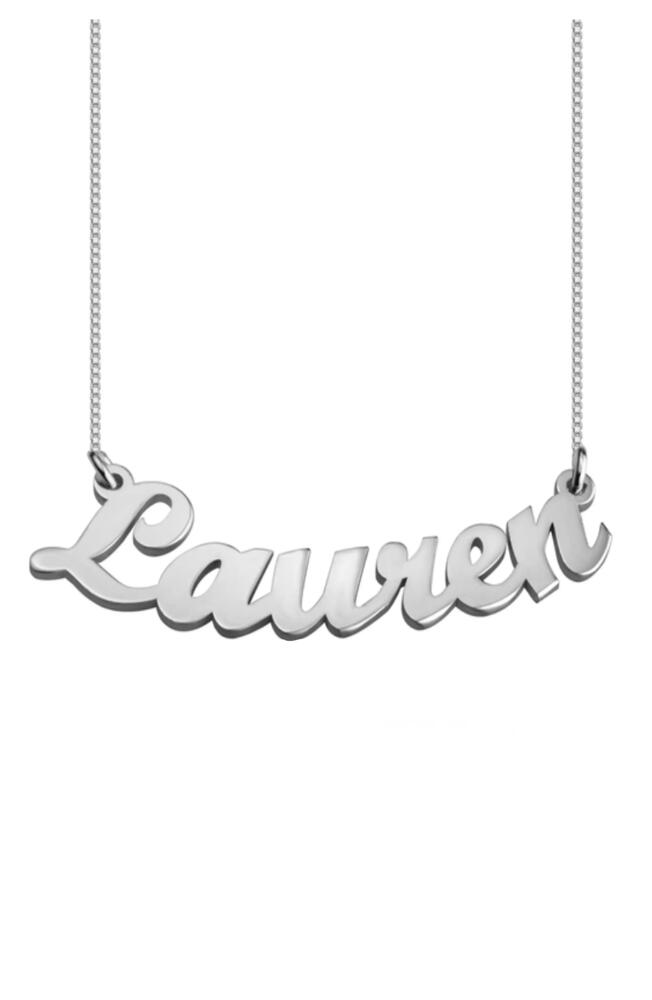 MELANIE MARIE Personalized Nameplate Pendant Necklace in Sterling Silver Cover