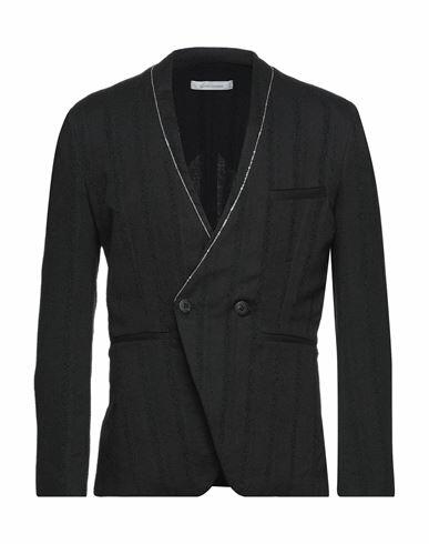 Nostrasantissima Man Blazer Black Cotton, Linen, Viscose, Acetate, Polyamide Cover