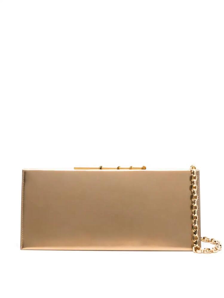 Lanvin Sequence metallic leather clutch bag - Gold Cover