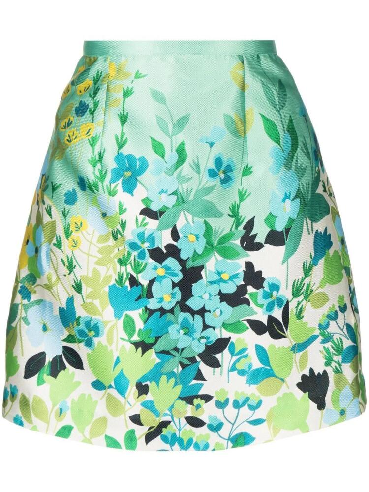 Bambah garden mikado mini skirt - Green Cover