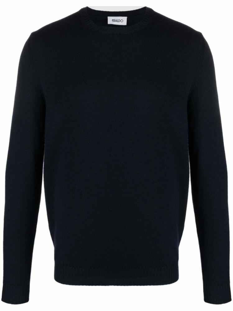 ERALDO crew-neck merino-wool jumper - Blue Cover