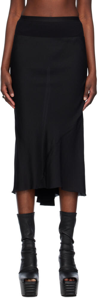 Rick Owens Black A Line Midi Skirt Cover