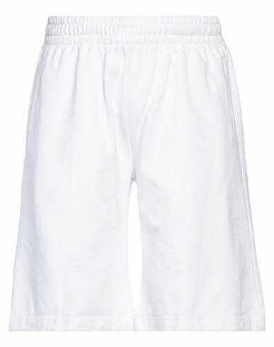 Kappa Man Shorts & Bermuda Shorts White Cotton, Polyester Cover