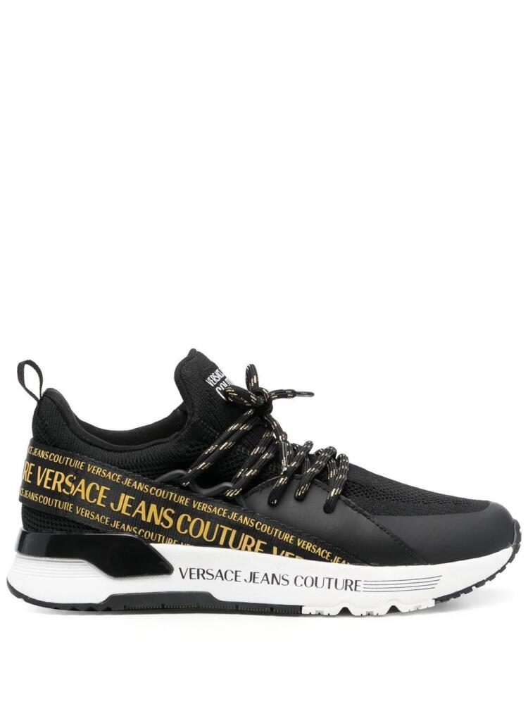 Versace Jeans Couture logo-tape low-top sneakers - Black Cover