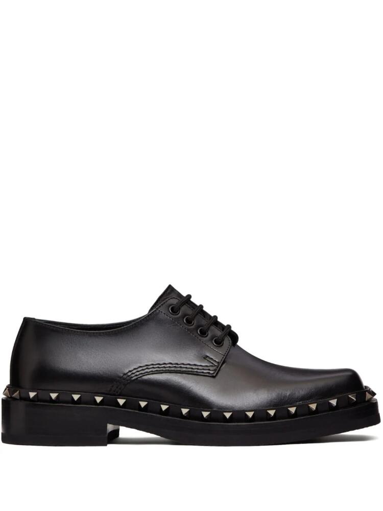 Valentino Garavani M-Way Rockstud leather Derby shoes - Black Cover